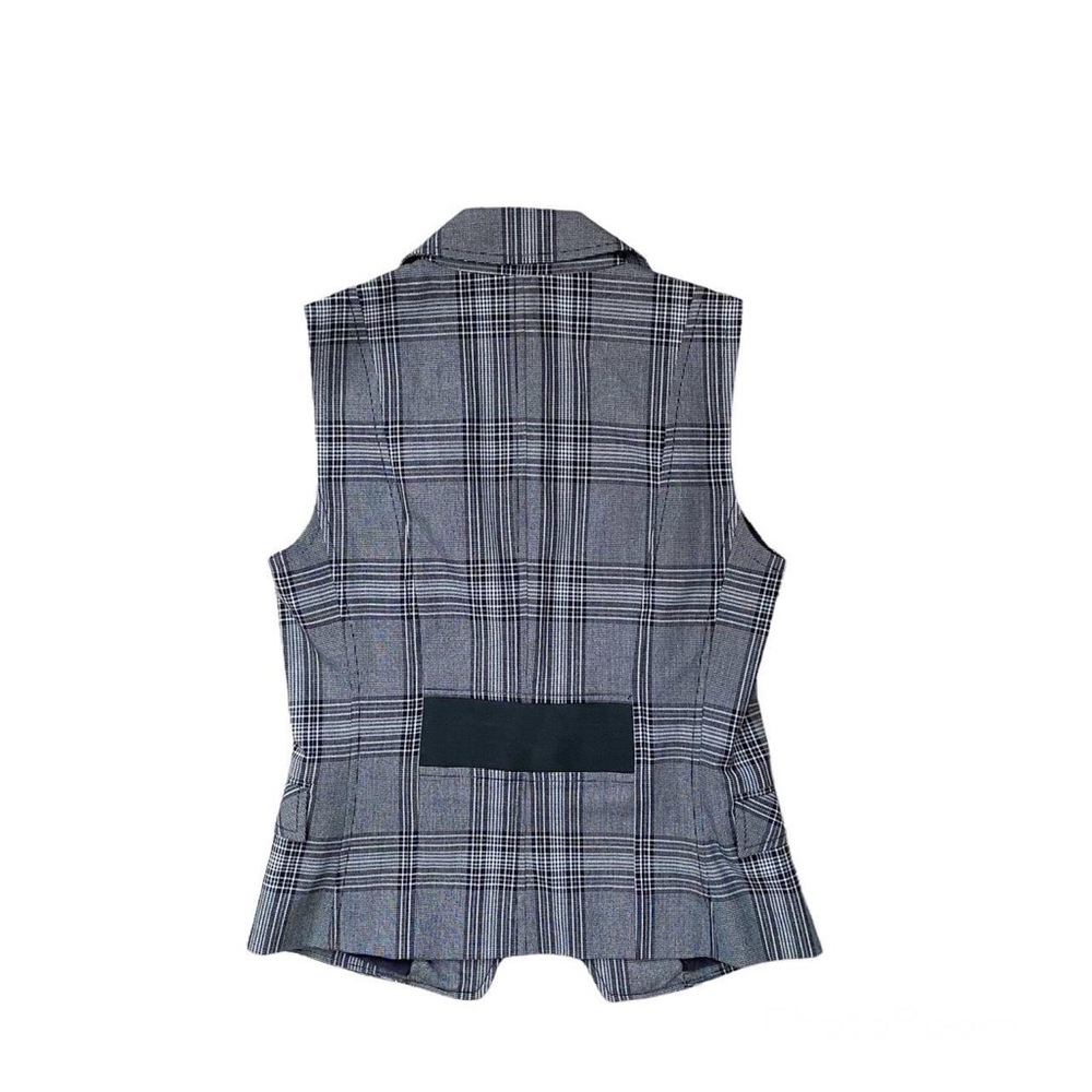 Express Vintage Y2k 90s Plaid Grey Vest - image 3
